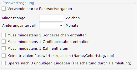5. Passwortregeln